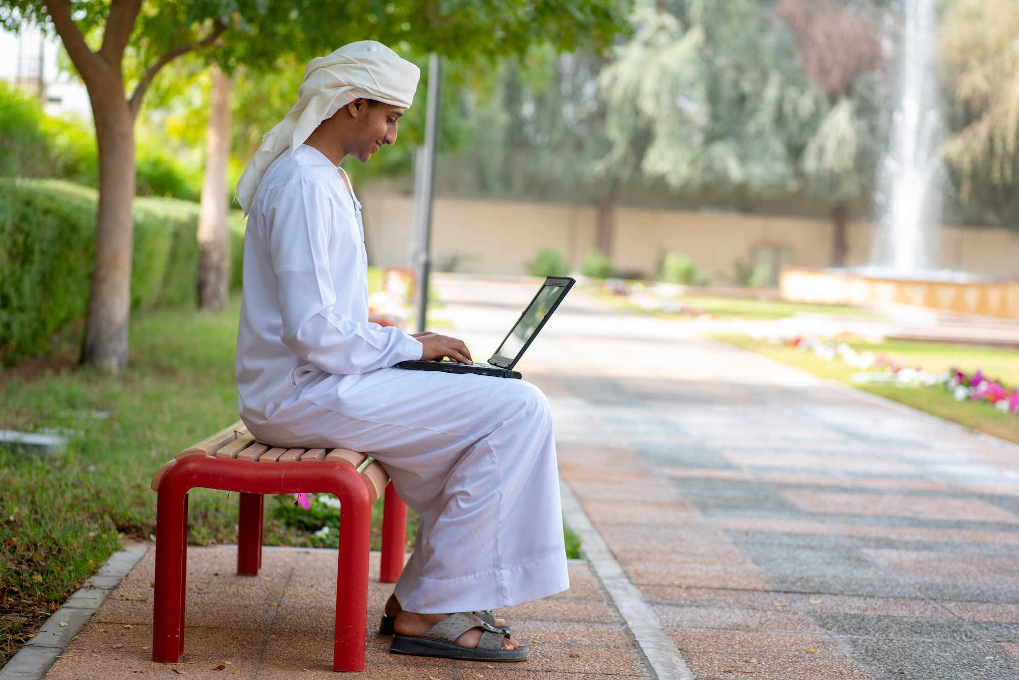 Student on campus