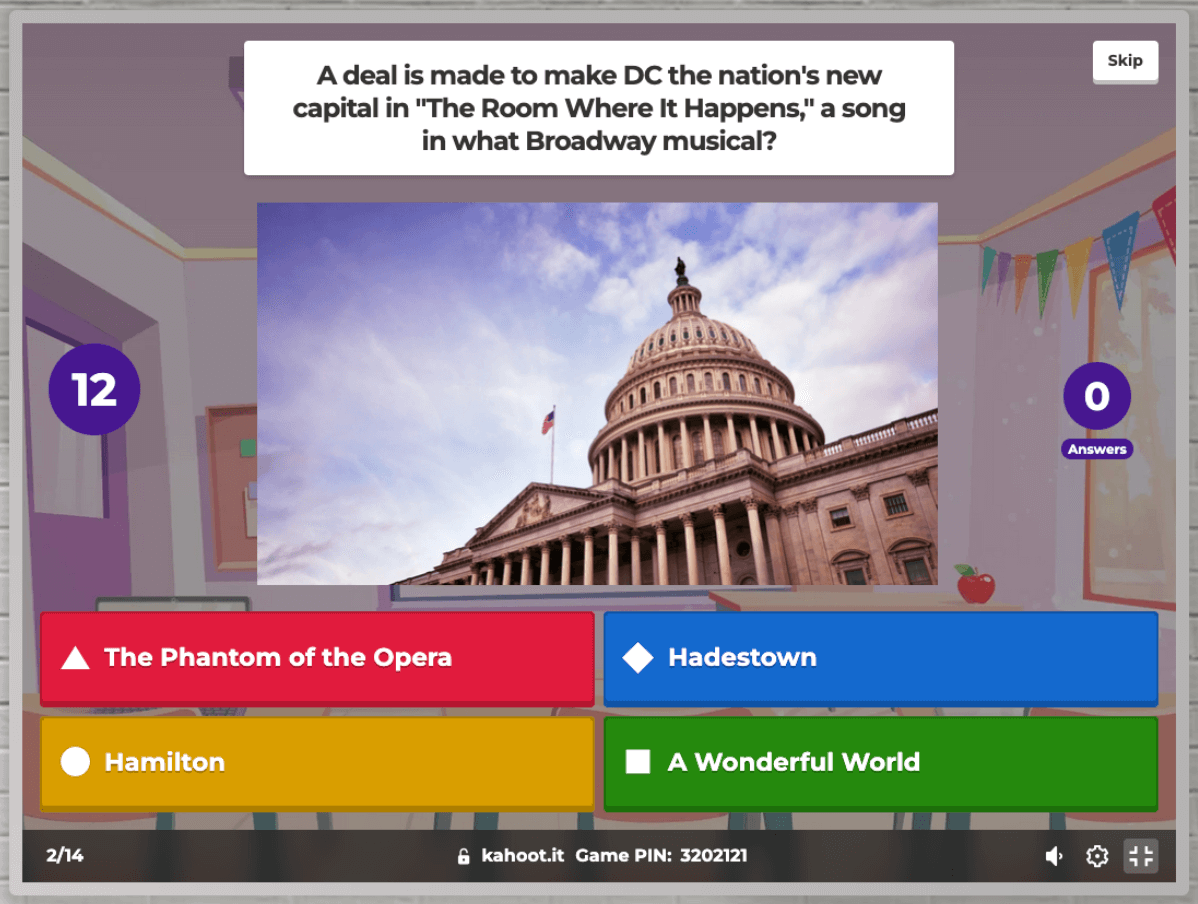 kahoot quiz style